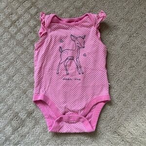 NFS.  Gap “dear one” pink deer onesie size 12-18 months EUC